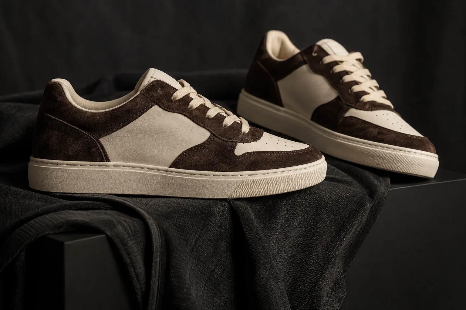 Ilustrasi The Wilson Court Sneaker dengan Celana Lurus untuk jurnal BAYAR77